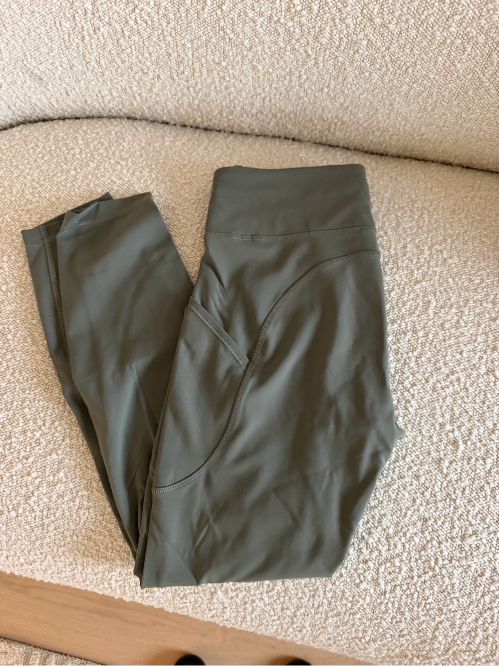 lululemon athletica Olive Green High-Waist Leggings with Side Pocket